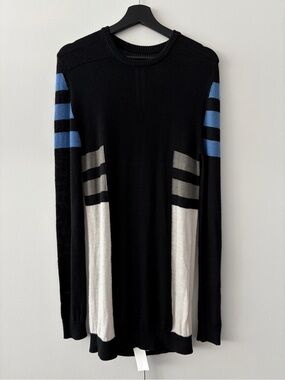 Rick Owens SS2020 "Tecuatl" Color-Block Knit Sweater